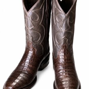Caiman Belly Brown round toe